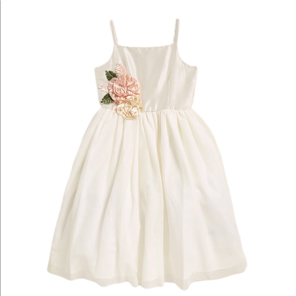 BADGLEY MISCHKA Girls Tulle Dress Ecru